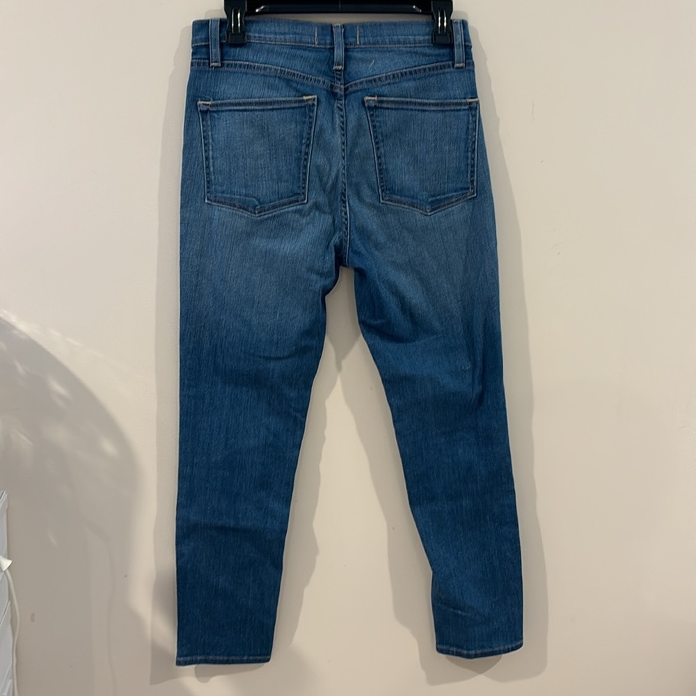 Free People Cottage Core Straight Leg Blue Jeans size 29, 98% Cotton/2% Spandex - Picture 11 of 13
